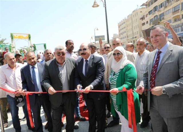 Opening of the first & second phases of the Ahl Masr Walk project, Nile Corniche, in Aswan